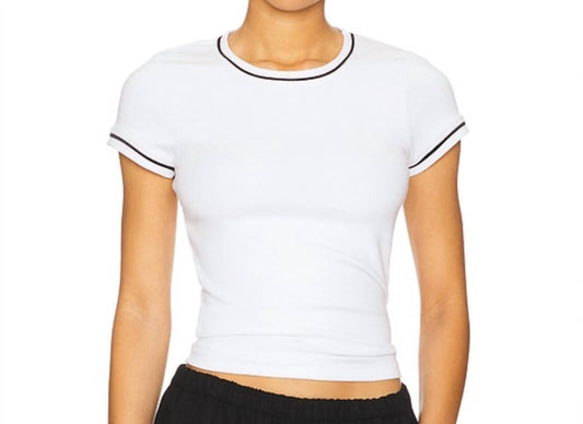 Donni. - Baby Rib Contrast Tee