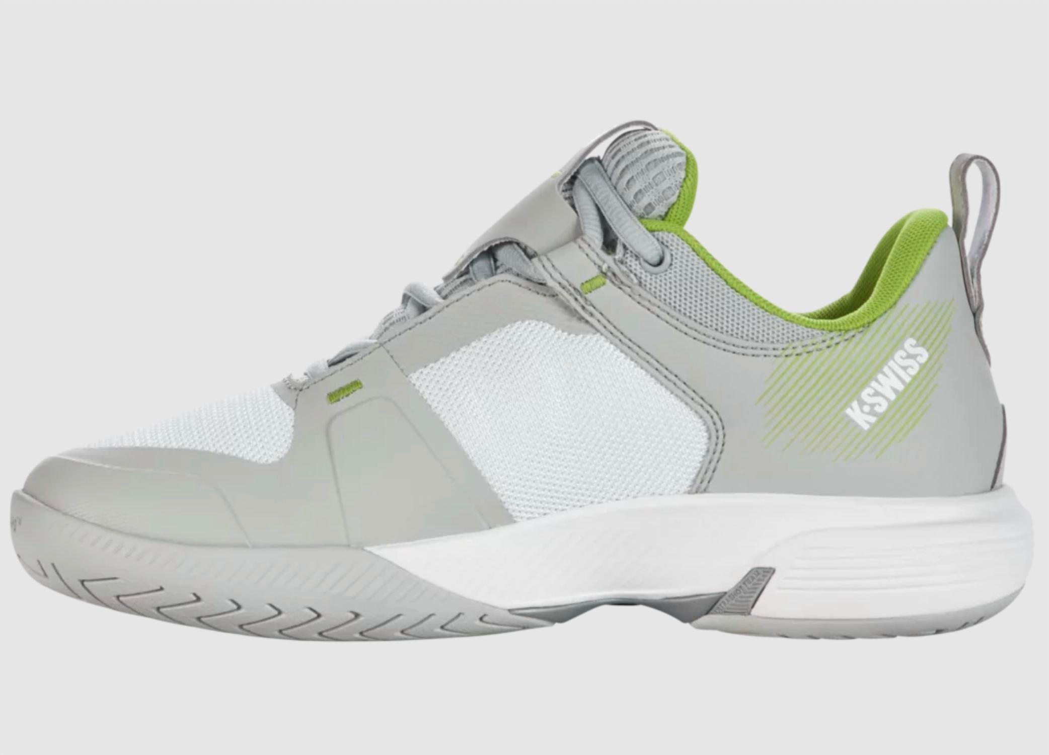 K-Swiss Women's Ultrashot Team Tennis Shoe in gray violet white lime green - women's shoe