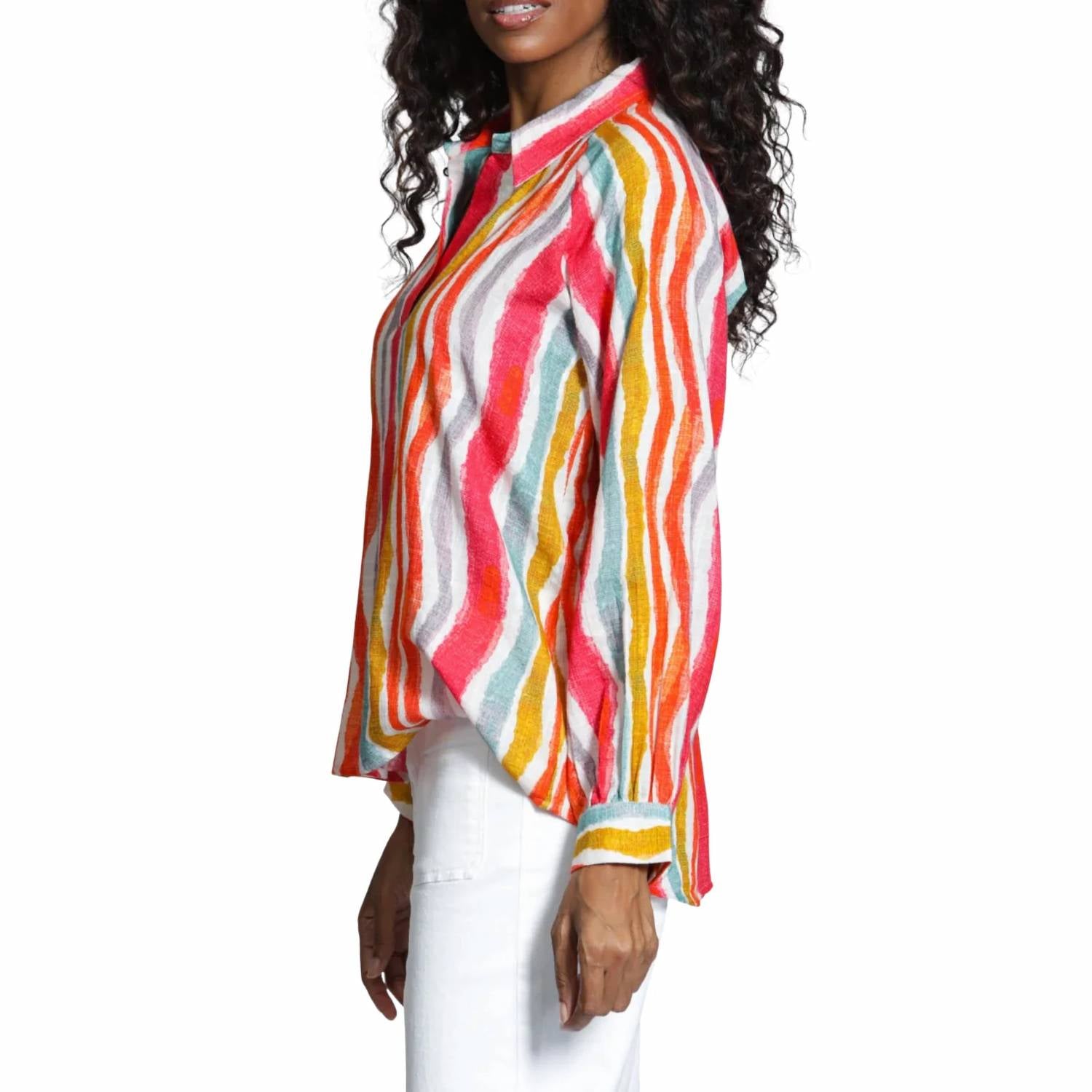 Apny - Half-plaket Pullover Blouse