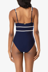 Helen Jon - Plunge Front Tie One-piece