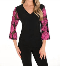 Frank Lyman - Bexley Embroidered Long Sleeve Top