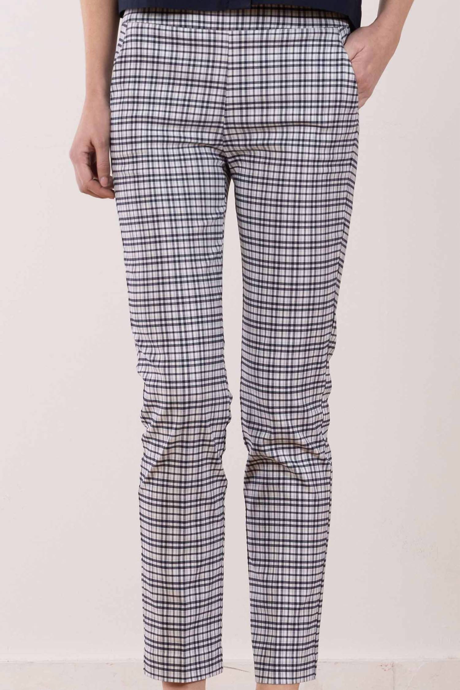 Avenue Montaigne Lulu Straight Cropped Pant in screen blue - women's pants - view 4
