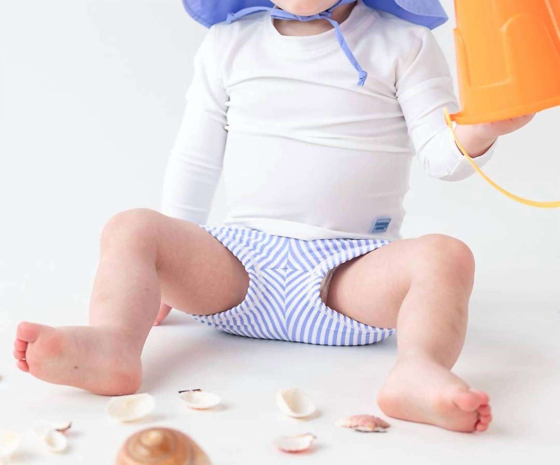 Rufflebutts - Baby Boys' Seersucker Shorties Swimsuit