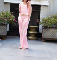 Theme - Paris Satin Wide Leg Pants