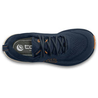 Topo Athletic Men's Terraventure 5 Trail Running Shoe in navy orange - men's shoe - detail view