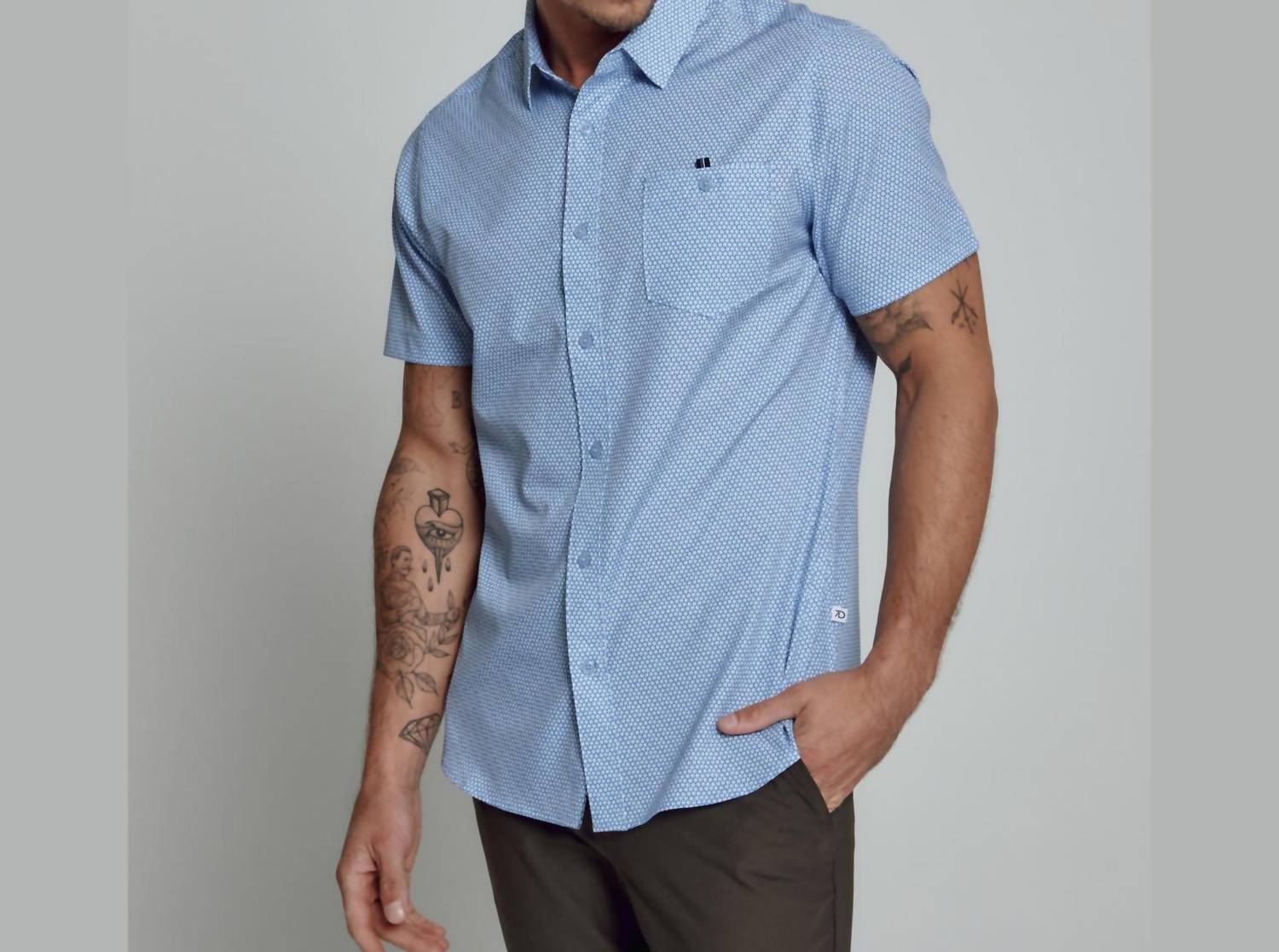 7Diamonds - Apollo Short Sleeve Shirt - blue - clothing - men