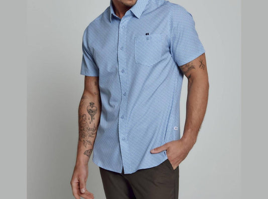 7Diamonds - Apollo Short Sleeve Shirt - blue - clothing - men
