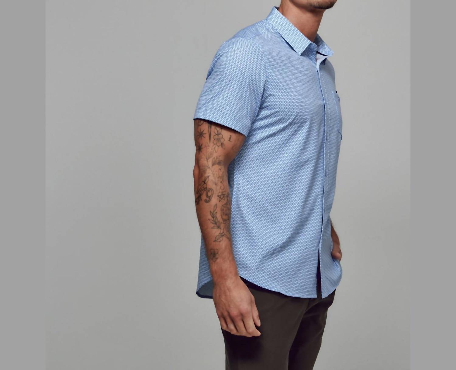 7Diamonds - Apollo Short Sleeve Shirt - blue - clothing - men