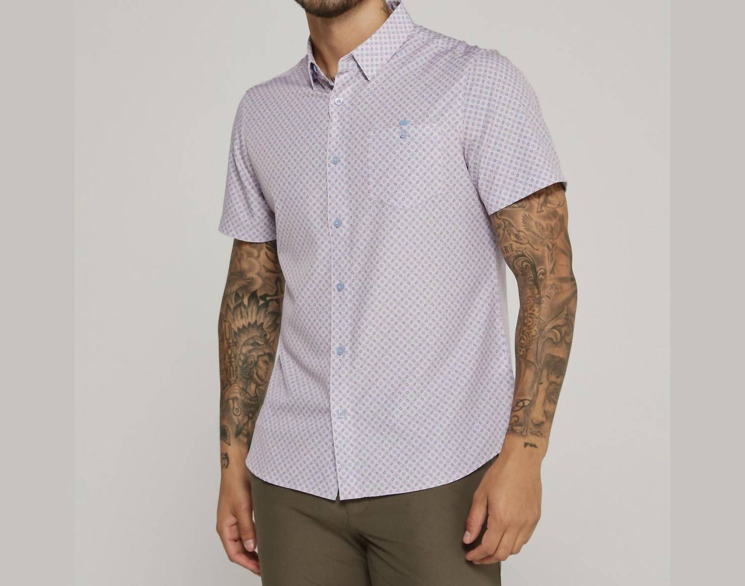 7Diamonds - Dornan Short Sleeve Shirt - clothing - men - patterned