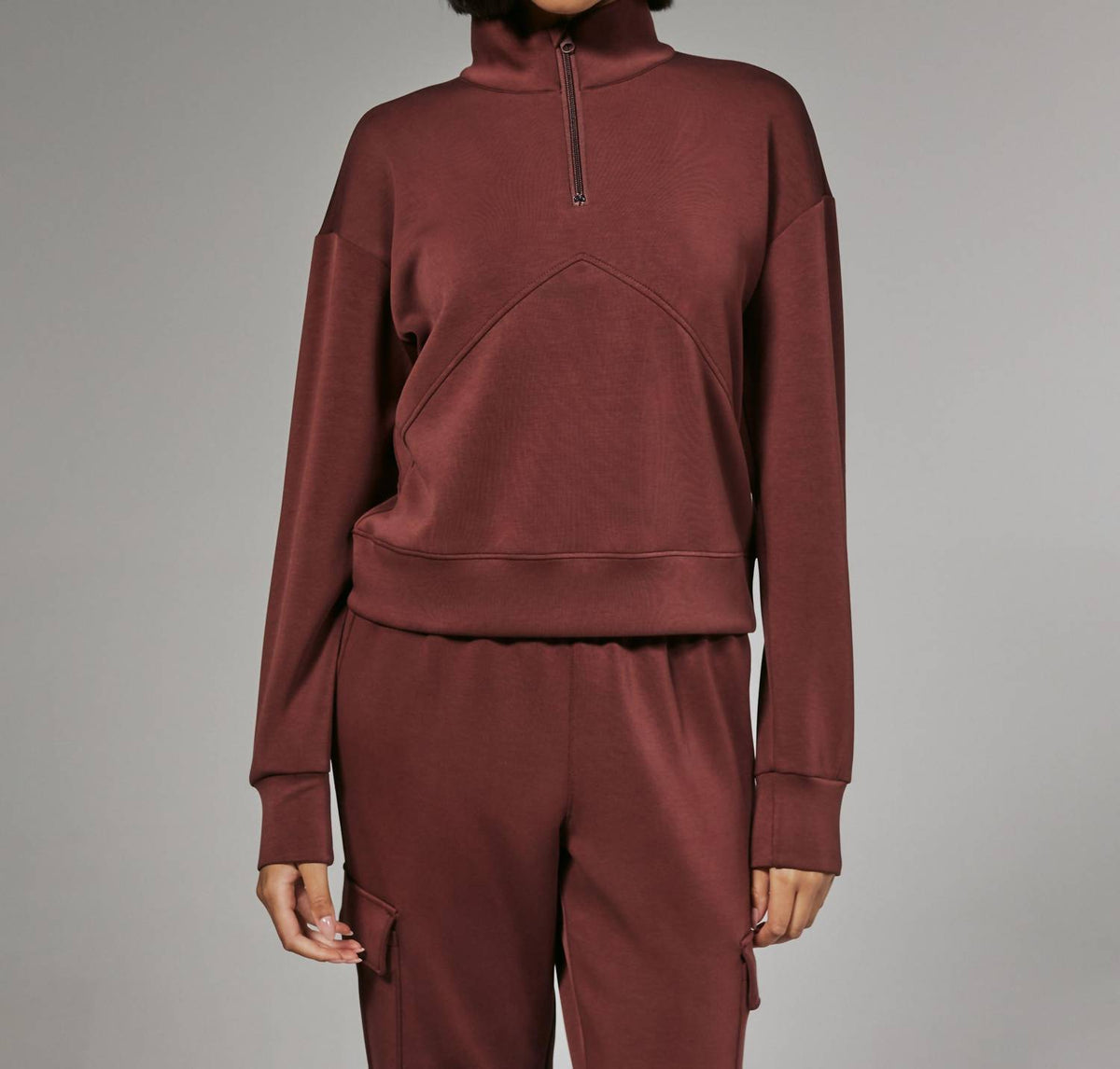 7Diamonds - Rev Crop Quarter Zip Top