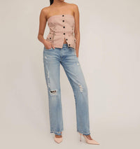 OAKLEY CANVAS LACE UP CORSET