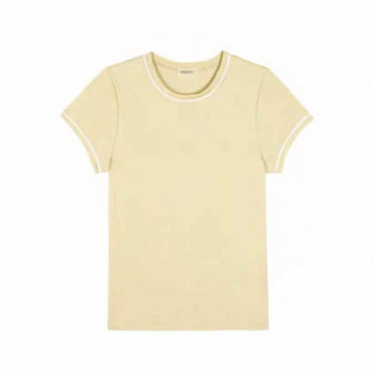Donni. - Women's Baby Rib Contrast Tee