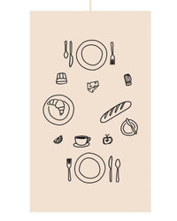 IMANI COLLECTIVE Dinner Party Table Setting Canvas Placemat in beige - item - detail view