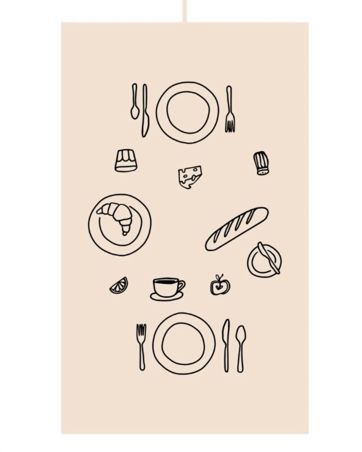 IMANI COLLECTIVE Dinner Party Table Setting Canvas Placemat in beige - item - detail view