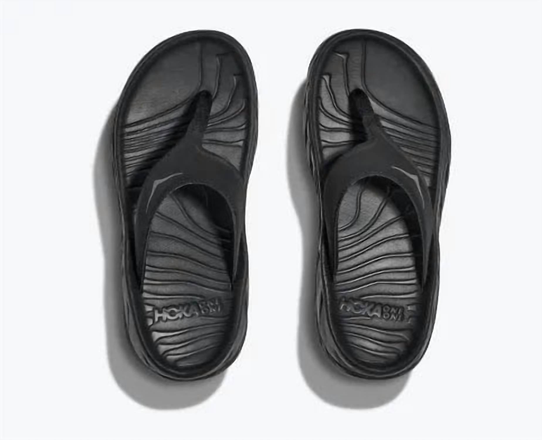 Hoka Women's Ora Recovery Flip-flop Sandal in black gray - women's sandal - alternate view