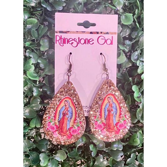 Bosuk Jewlery - Acrylic Teardrop Glitter Earrings