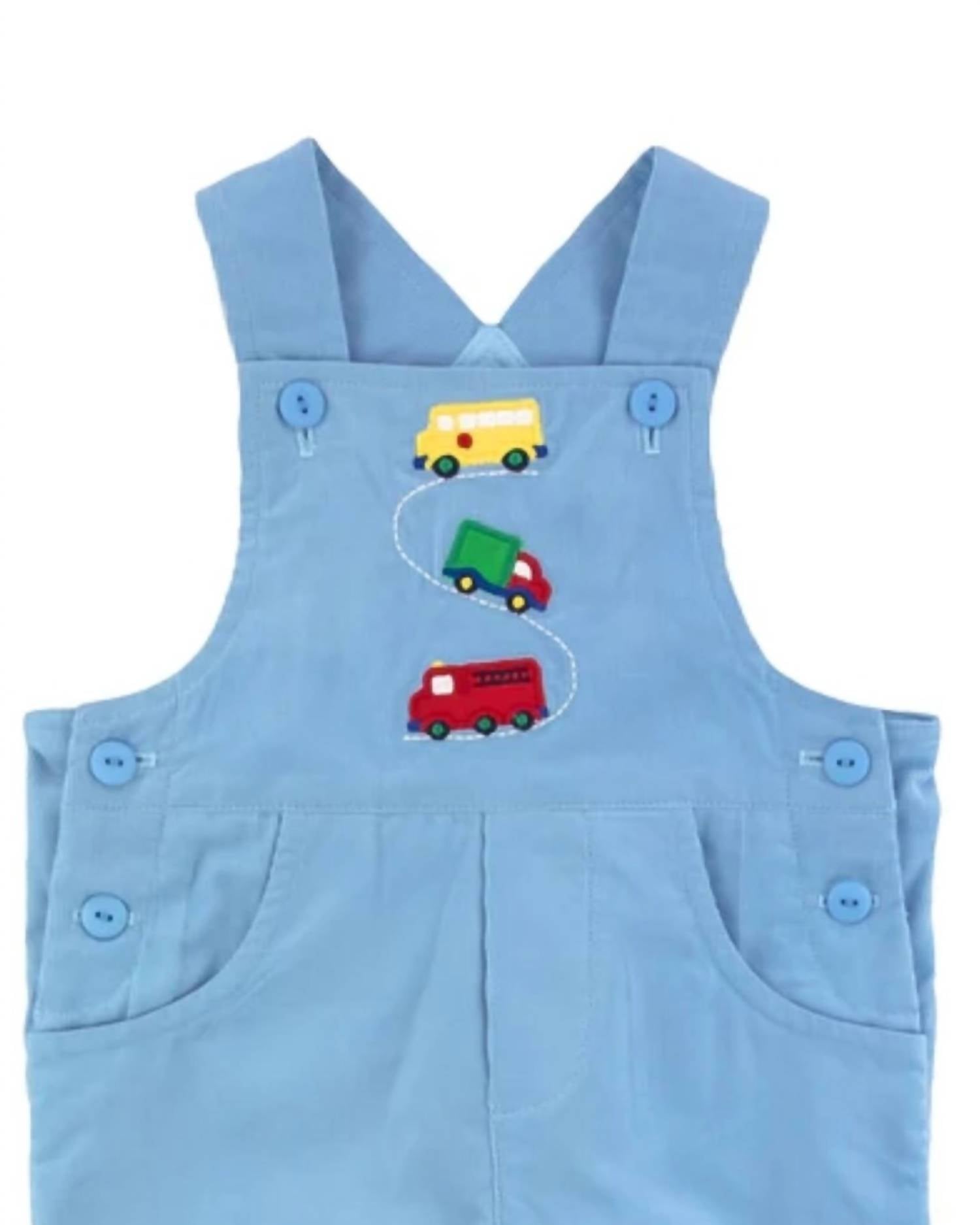 Florence Eiseman Kid's Around The Neighborhood Corduroy Longall in blue - kids' item - detail view