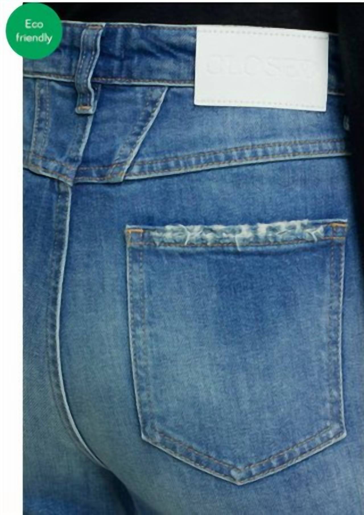CLOSED Hi-sun Cropped High Rise Jean in mid blue - women's jeans - alternate view