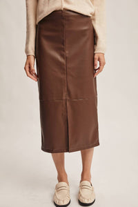 Forte - Sloan Vegan Leather Midi Skirt