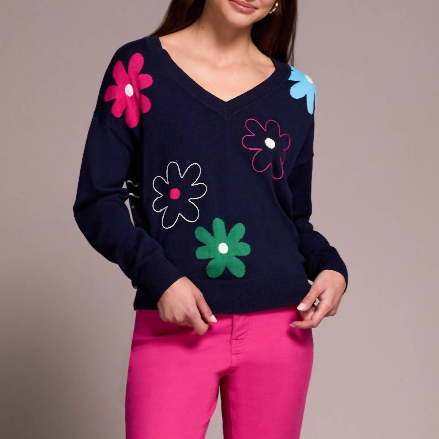 Tribal - Night Fall V Neck Sweater