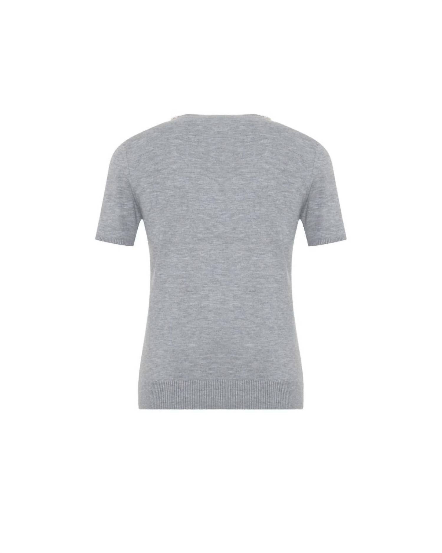 Theo The Label - Women's Nomia Embellished Knit Tee
