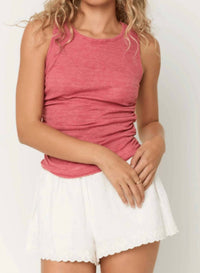 Project Social T - Cristalla Mixed Rib Tank