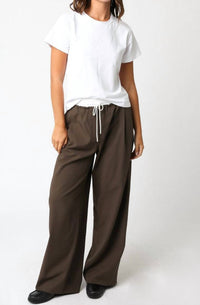 Olivaceous - Drawstring Track Pants