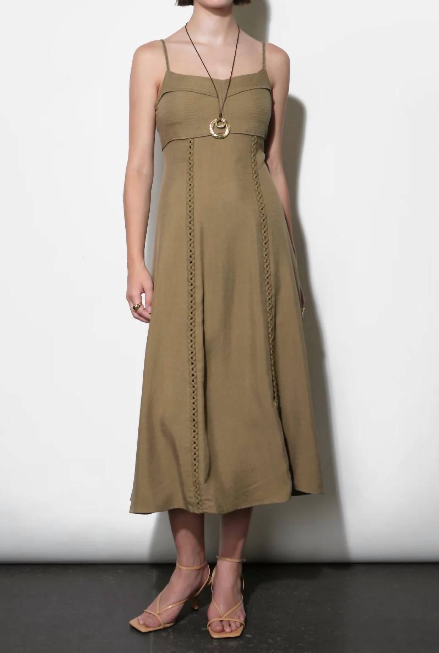 Greylin - Ivy Embroidery Lace Midi Dress