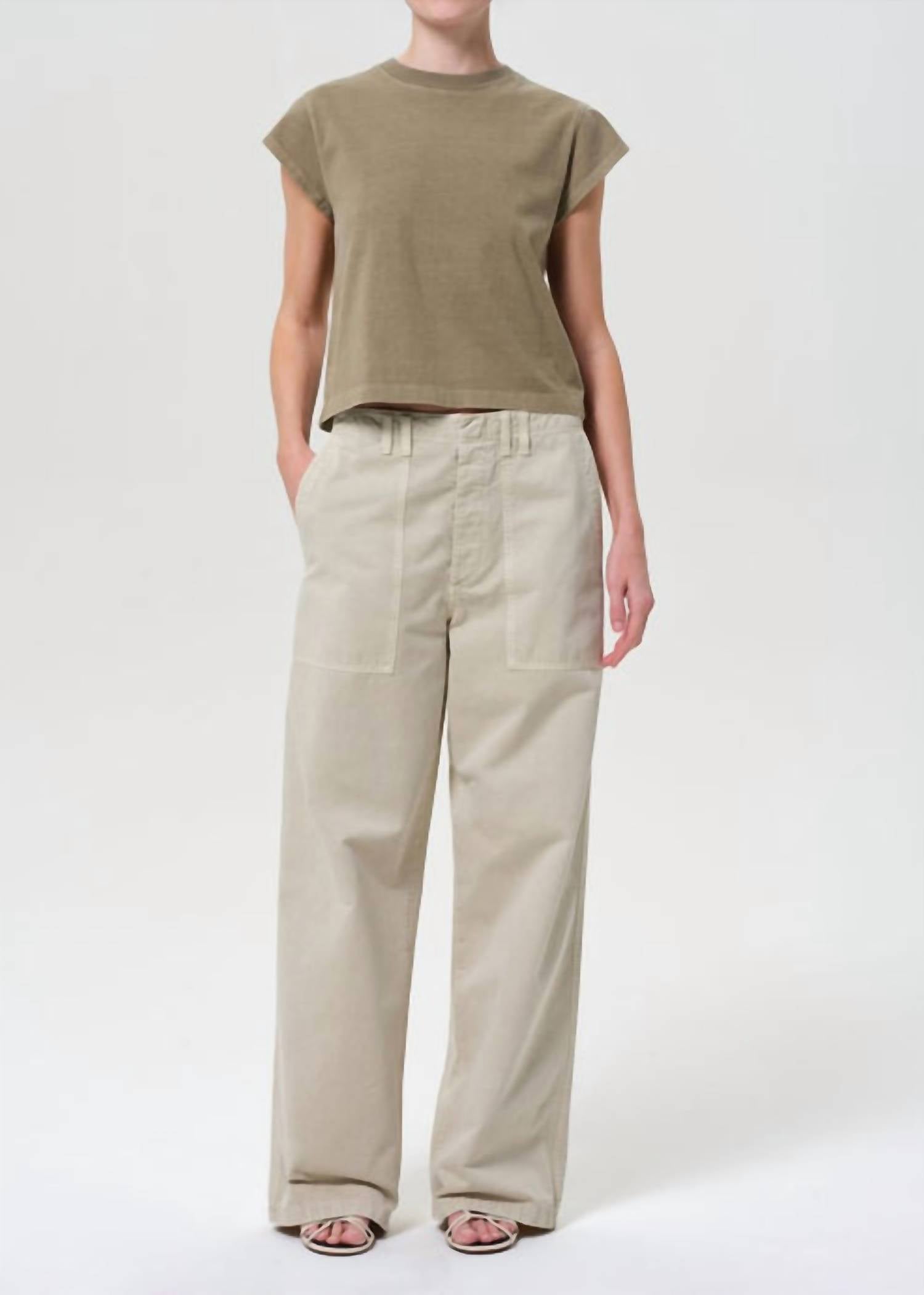 AGOLDE Yuna Utility Pants in pumice - women's pants