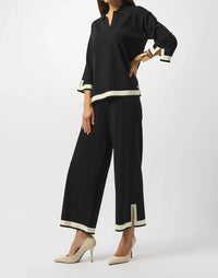 Joseph Ribkoff - Color Block Knit Wide Leg Pants