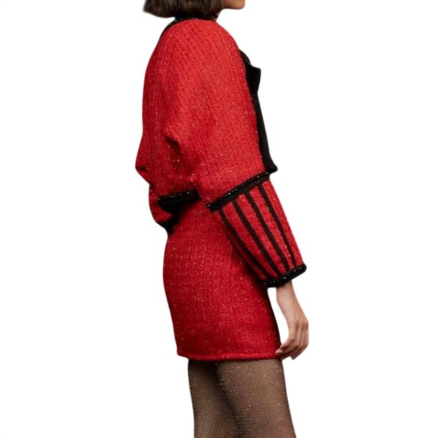 Sister Jane - Carina Tweed Long Sleeve Cropped Jacket