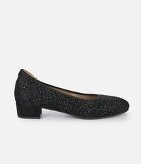 Piesanto - Women's Dressy Low Block Suede Heels