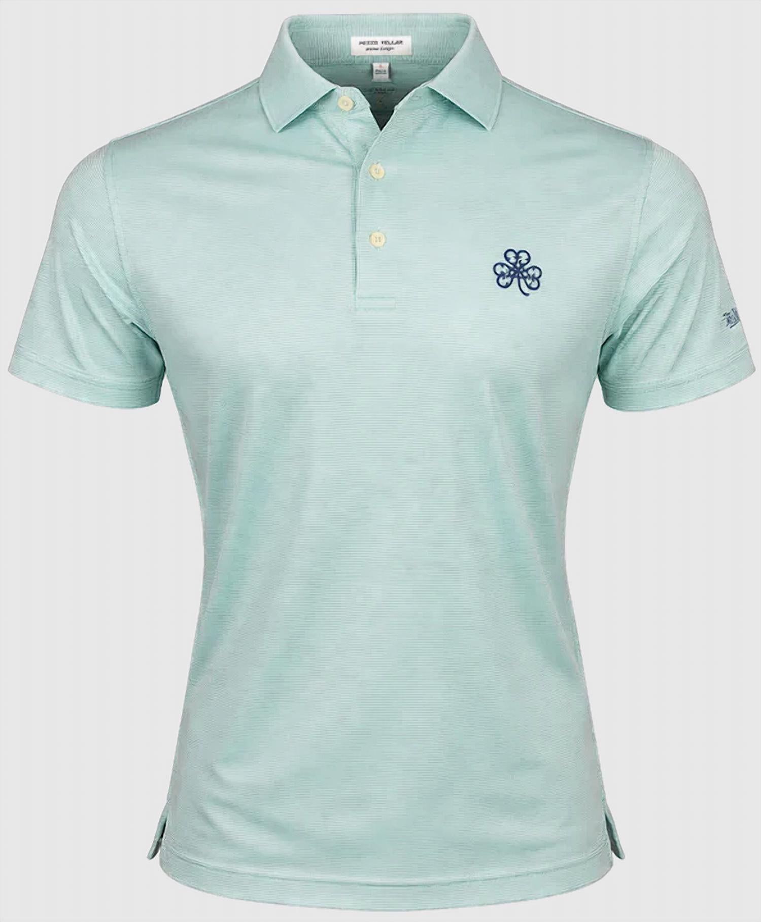 PETER MILLAR Men's Jubilee Polo Top in snow pea - men's shirt
