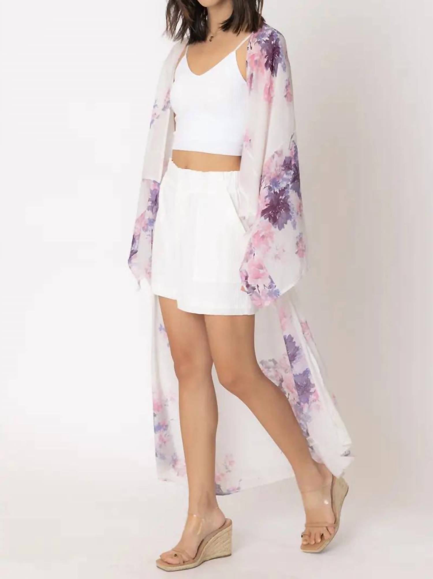 En Creme - Amanda Floral Kimono