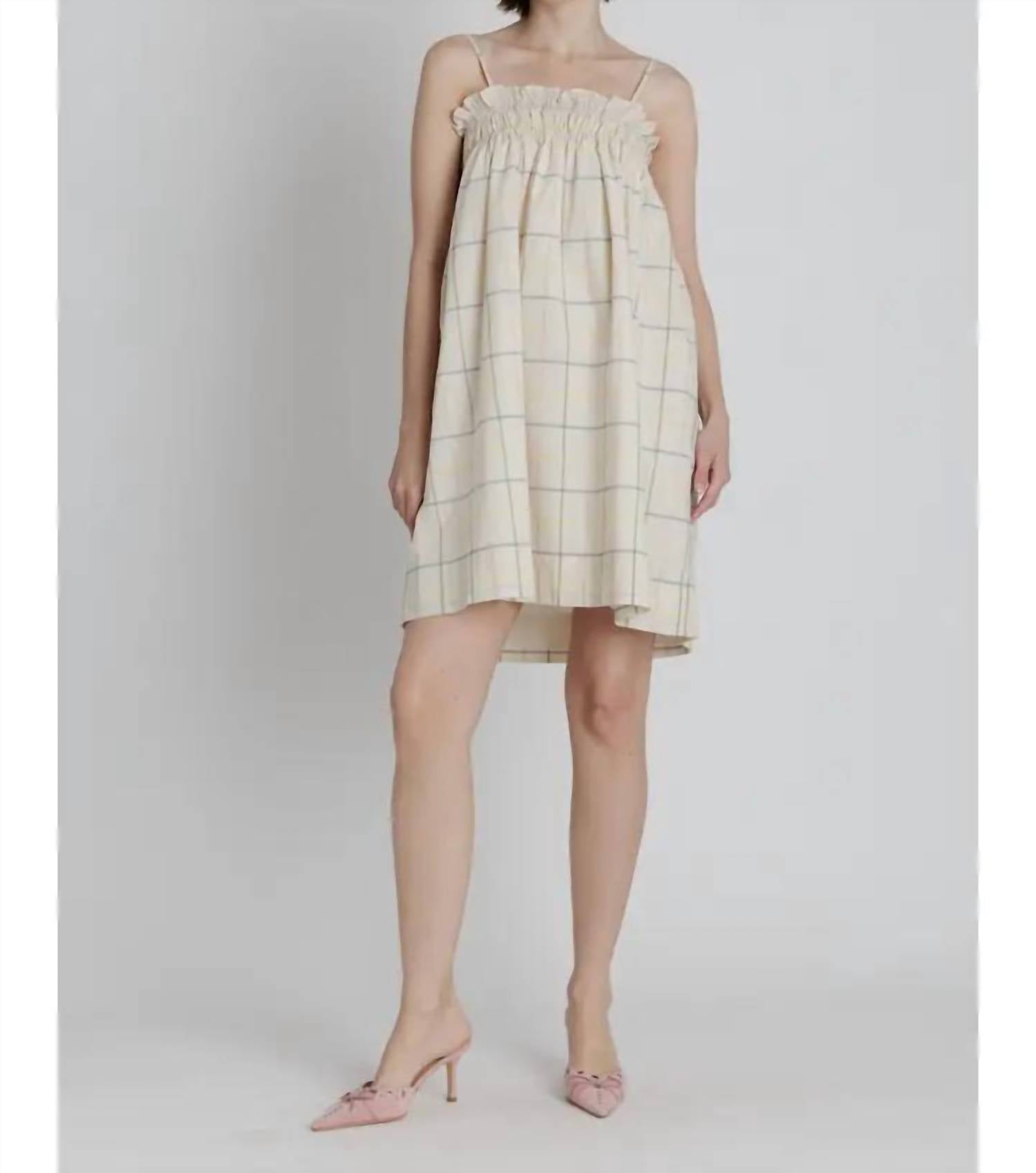 Aureum - Grid Print Mini Dress