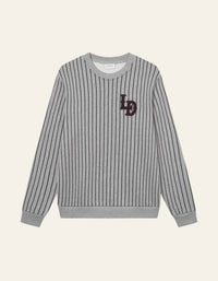 Les Deux - Patch Pinstripe Sweatshirt