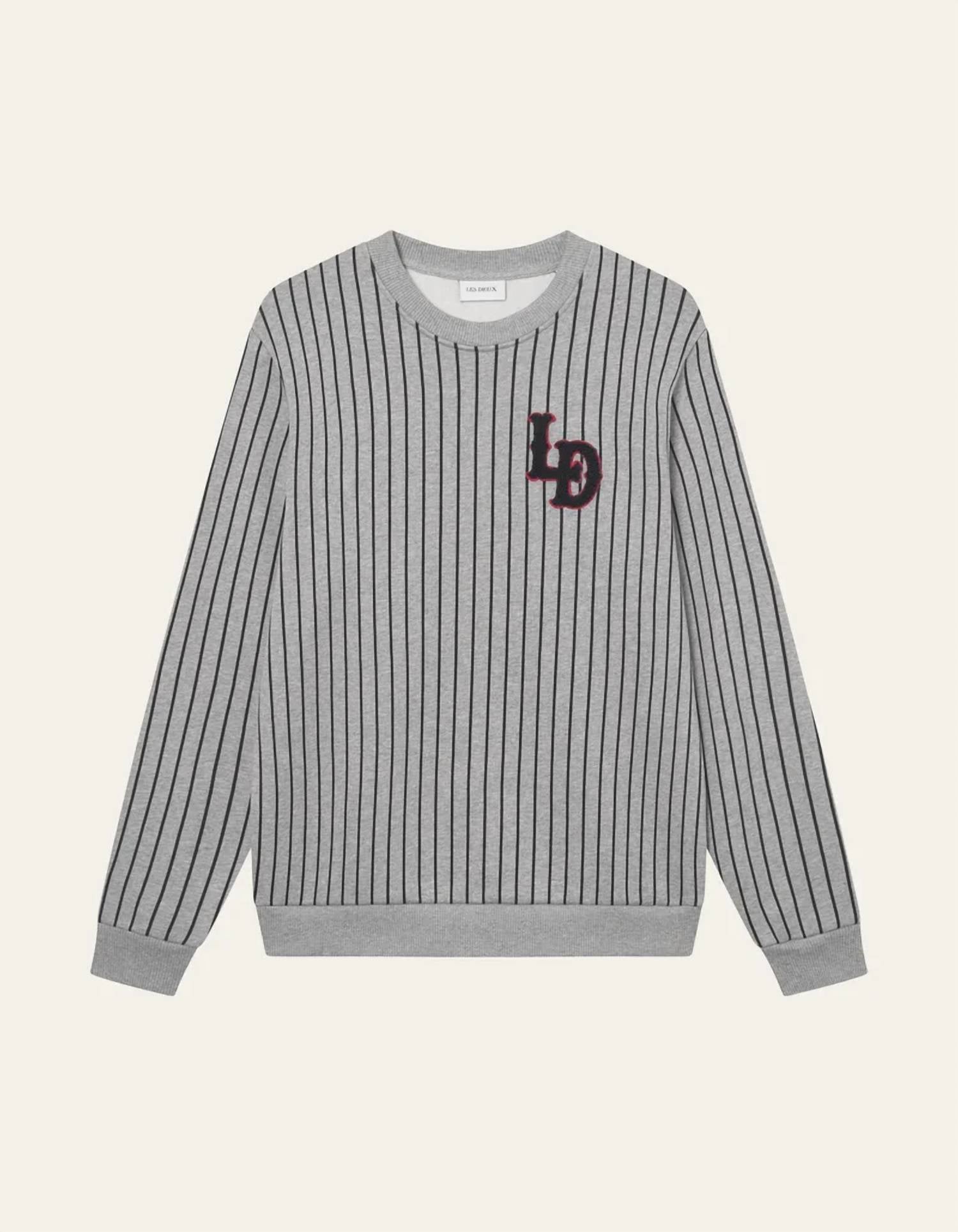 Les Deux - Patch Pinstripe Sweatshirt