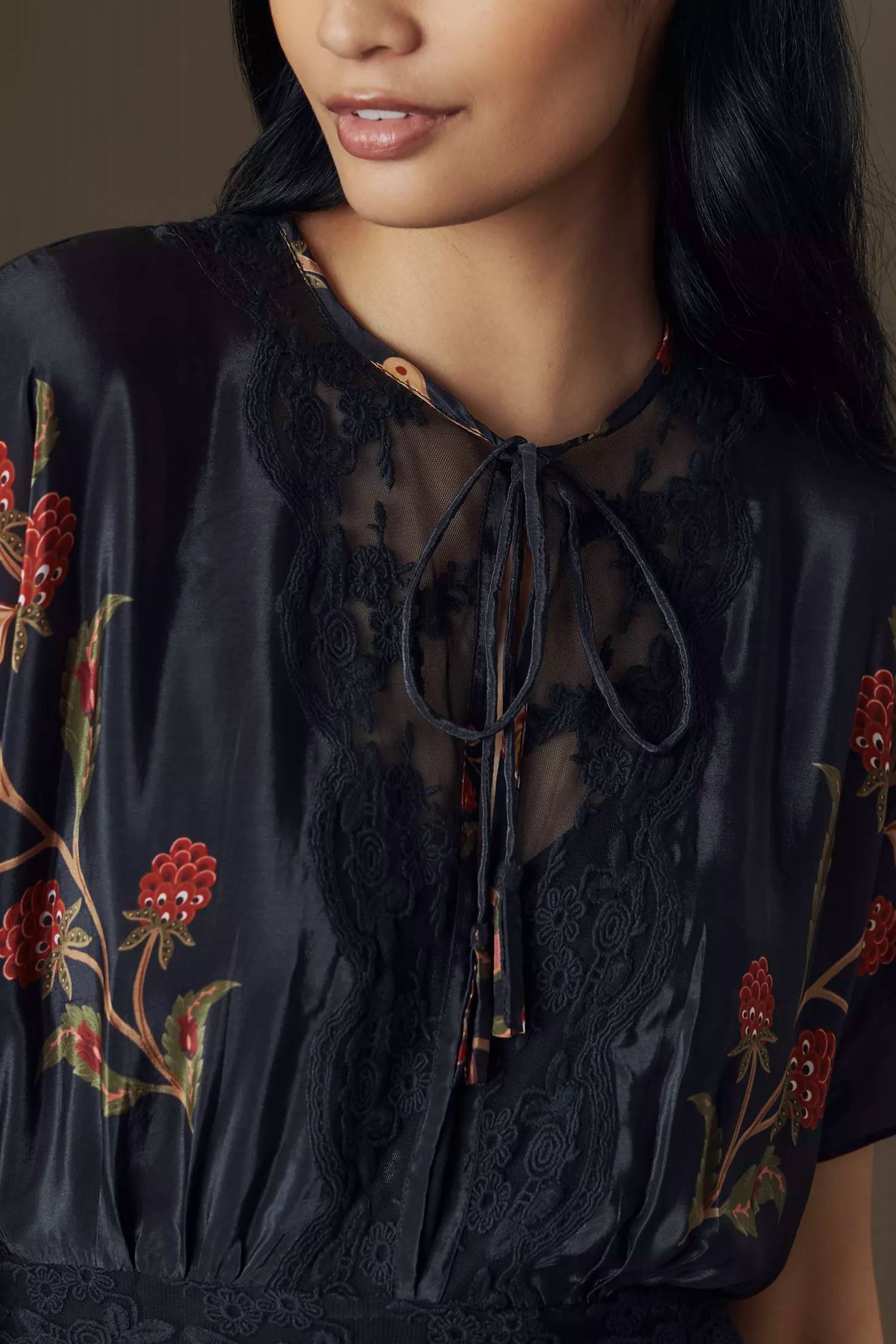 Farm Rio - BERRY GARDEN MINI DRESS