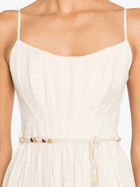 Zimmermann Wanderlust Corset Midi Dress in coral toile - women's dress - alternate view