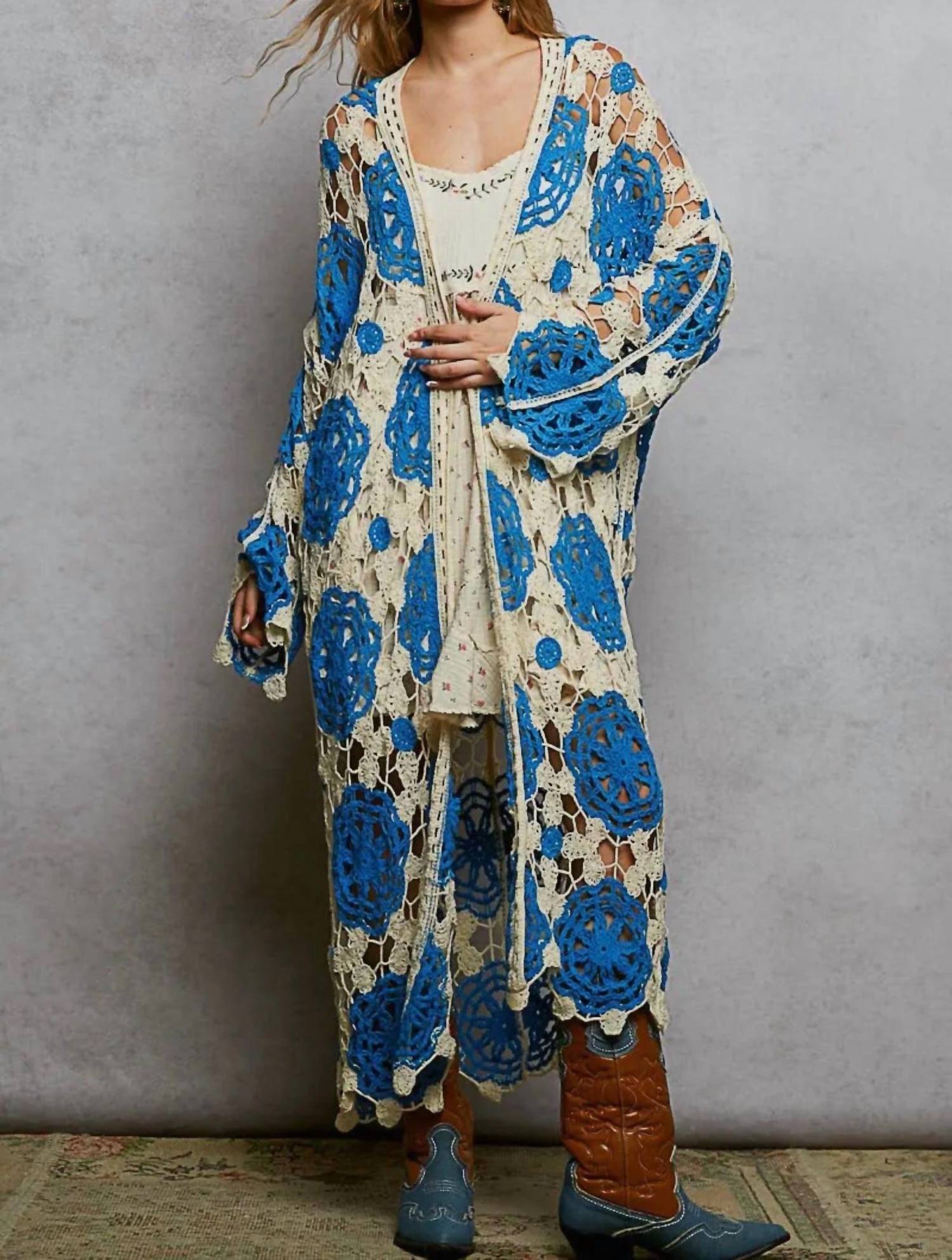 Pol - Long Crochet Cardigan