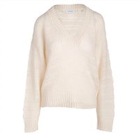 Naadam - Women's Alpaca Blend Open Stitch V Neck Top