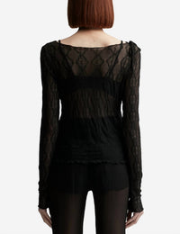 Find Me Now - Mariposa Long Sleeve Keyhole Top