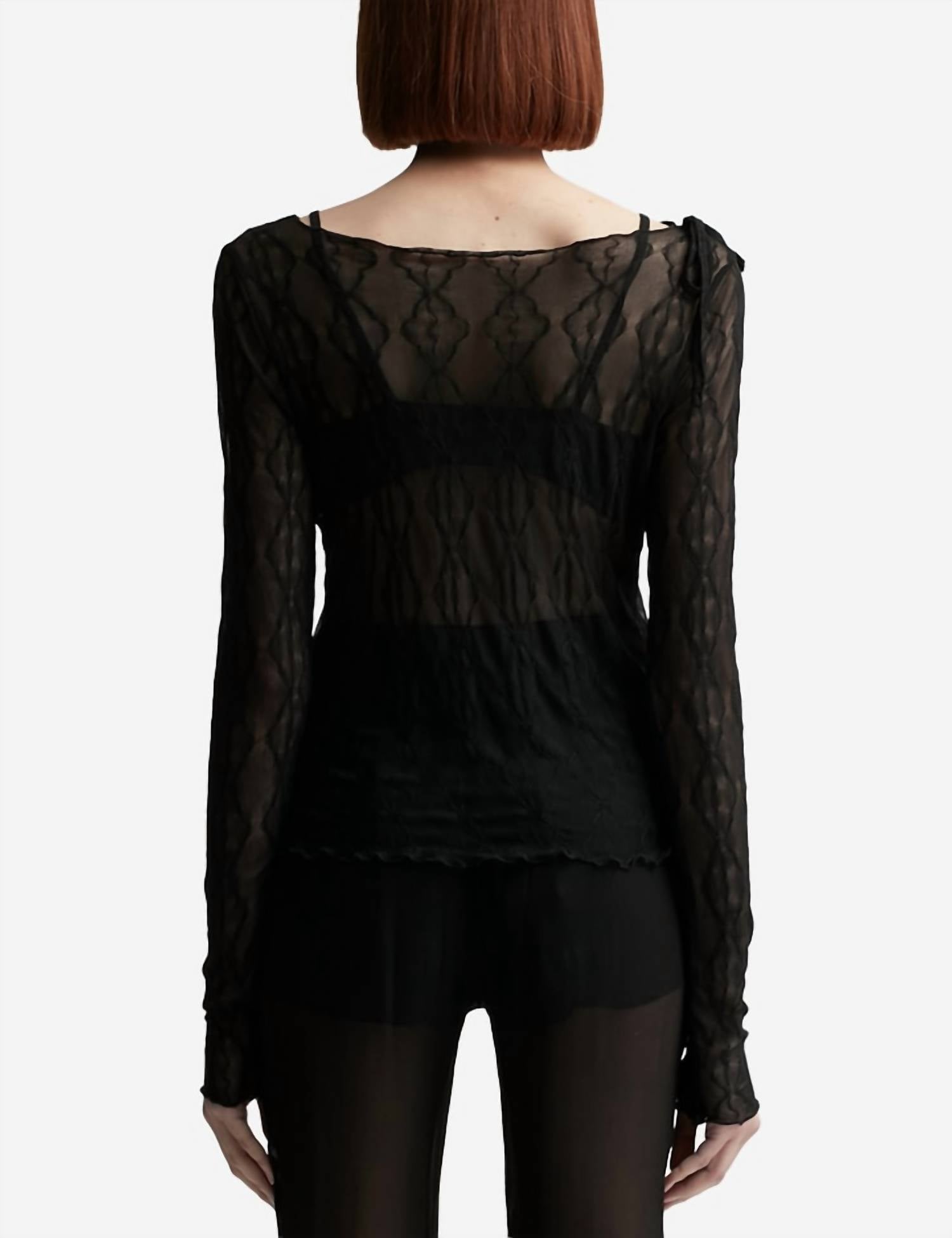 Find Me Now - Mariposa Long Sleeve Keyhole Top