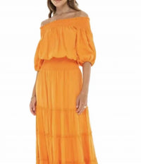 Romi The Brand - Solid Off The Shoulder Maxi Dress