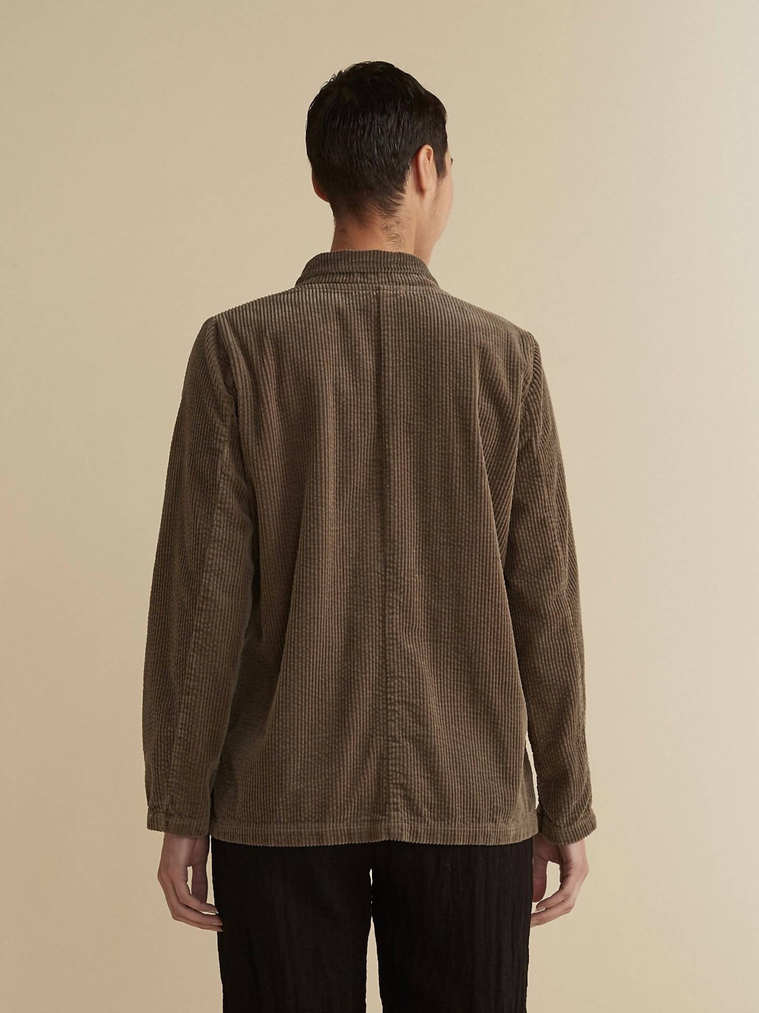 cut loose Cord Pocket Blazer in saddle - women's jacket - detail view