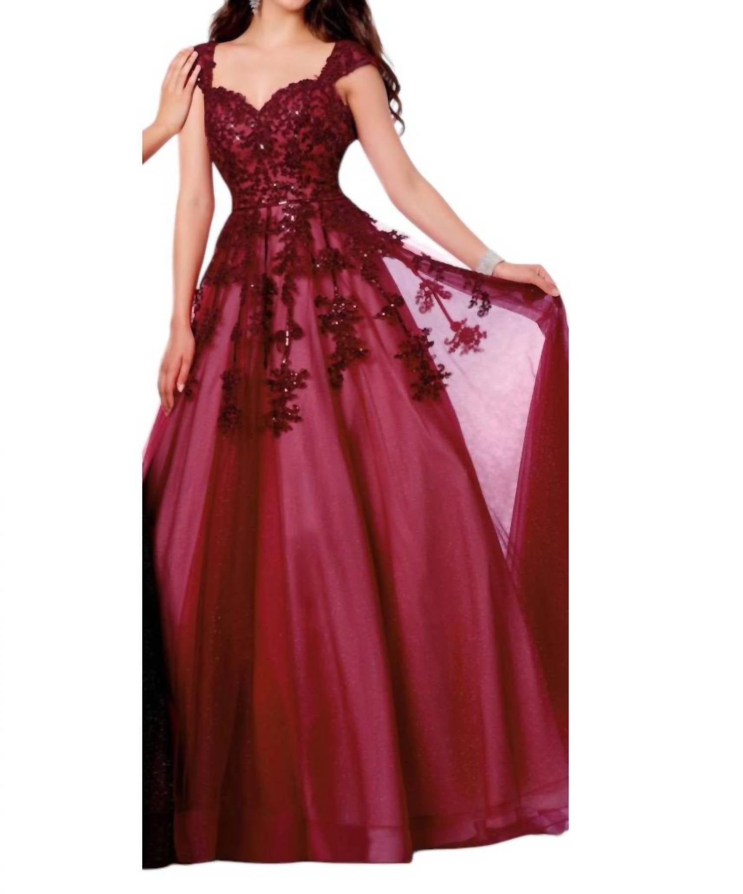 Karishma Creations - Embroidered Glitter Tulle Dress