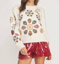 Strut & Bolt - Floral Embroidered Sweater