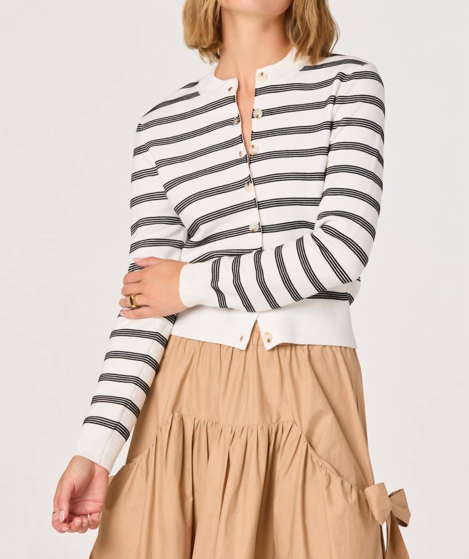 Astr - Tawni Stripe Cardigan