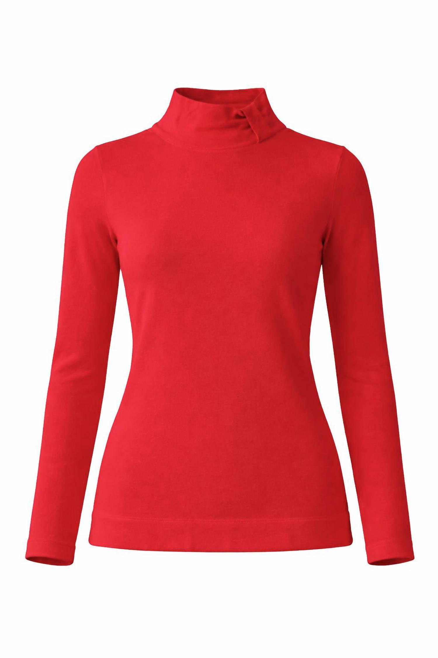 J'Envie/Eli - Women's Notch Turtleneck Top