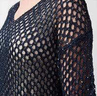 Joseph Ribkoff - Open Stitch Sweater With Sequins